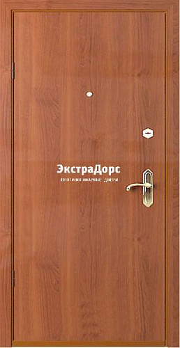 Противопожарная дверь однопольная с мдф орех