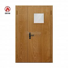 Противопожарная дверь с МДФ EIS 60 ДОП-EIS-60 ДП111 полуторная остекленная