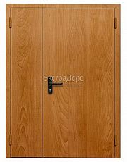 Глухая противопожарная дверь с МДФ EI 60 полуторная с защитой от дыма и газа