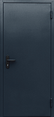 Шумоизоляционная противопожарная дверь темно-синяя глухая