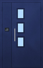 Противопожарная дверь без порога полуторная