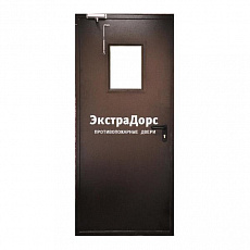 Противопожарная дверь EI 60 черная со стеклом