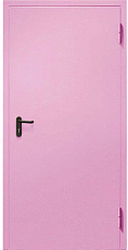 Внутренняя противопожарная глухая дверь розовая