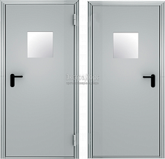 Противопожарная дверь EI 60 газодымонепроницаемая одностворчатая