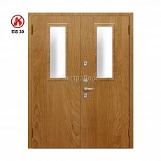 Двупольная огнестойкая дверь с отделкой из МДФ EIS 30 ДО-02-EIS30 ДП85 двупольная остекленная