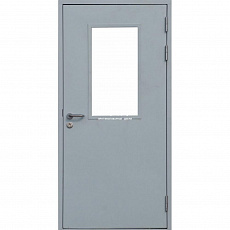 Противопожарная дверь ДМП-01-30 одностворчатая входная с остеклением