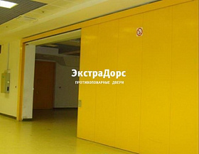 Противопожарные откатные ворота ei 60 желтые