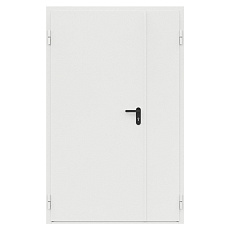 Герметичная дверь огнестойкая белого цвета полуторная