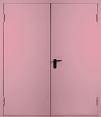 Шумоизоляционная противопожарная дверь розового цвета глухая