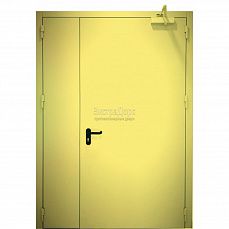 Противопожарная дверь EIW 60 серая полуторная глухая