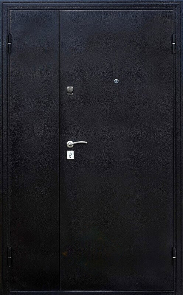 Входная противопожарная утепленная дверь уличная черная